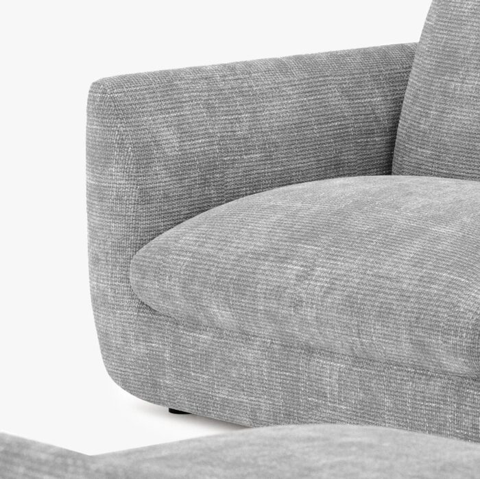 Module de canapé chaise longue accoudoir droit gris DICAPRIO – Image 8
