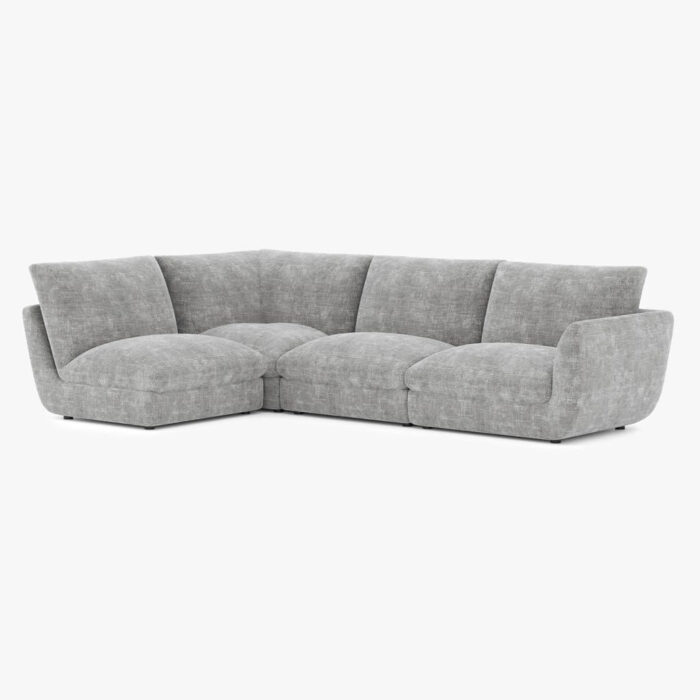 Module de canapé chaise longue bras gauche gris DICAPRIO – Image 2