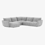 Module de canapé chaise longue bras gauche gris DICAPRIO – Image 3