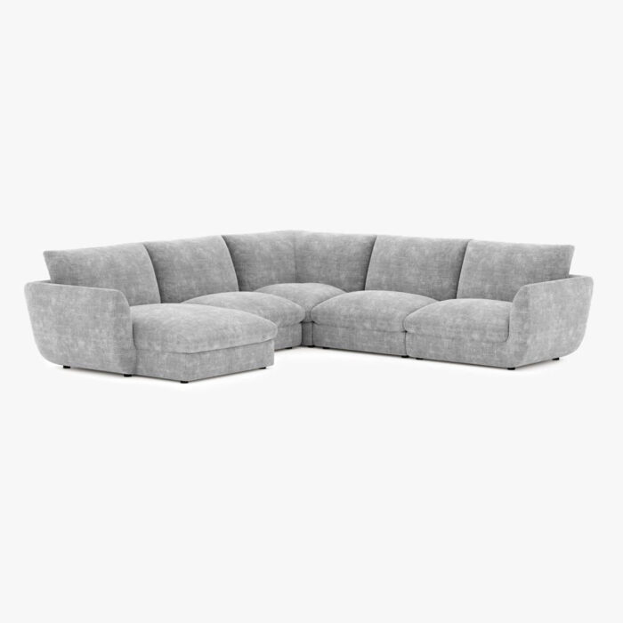 Module de canapé chaise longue bras gauche gris DICAPRIO – Image 3