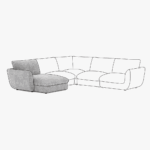 Module de canapé chaise longue bras gauche gris DICAPRIO – Image 4