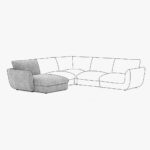 Module de canapé chaise longue bras gauche gris DICAPRIO – Image 6