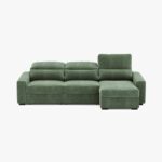 Canapé chaise longue vert KEEN