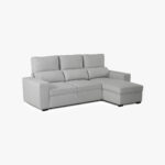 Canapé-lit avec méridienne gris SANDLER – Image 3