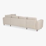 Canapé avec pouf à droite beige CRAIG – Image 5