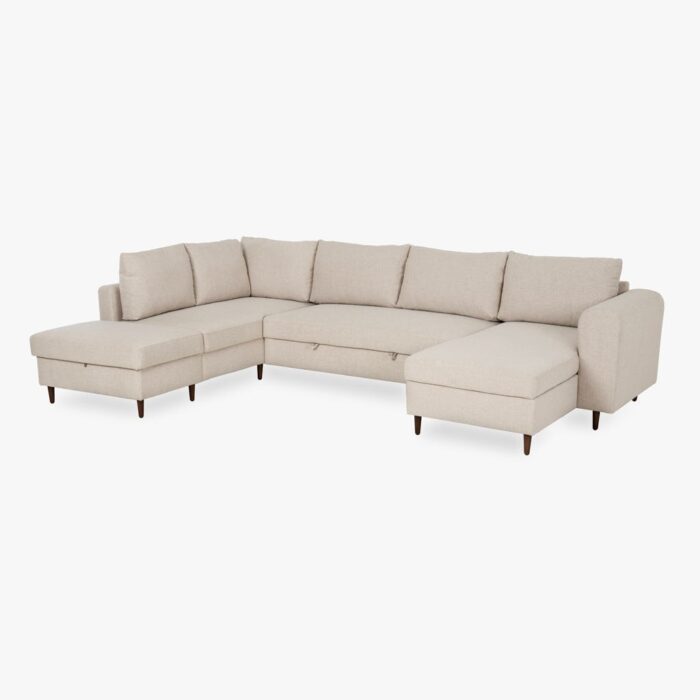 Canapé chaise longue gauche beige CRAIG – Image 3