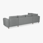 Canapé avec pouf à gauche gris CRAIG – Image 5