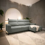 Canapé chaise longue droite gris BARDEM – Image 3