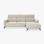Canapé chaise longue droite beige BARDEM