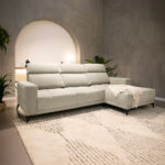 Canapé chaise longue droite beige BARDEM – Image 3