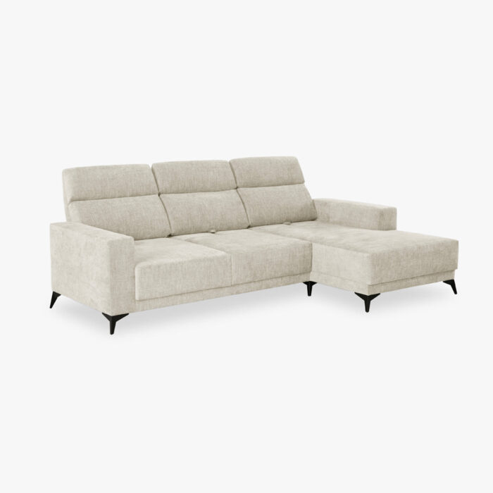 Canapé chaise longue droite beige BARDEM – Image 5