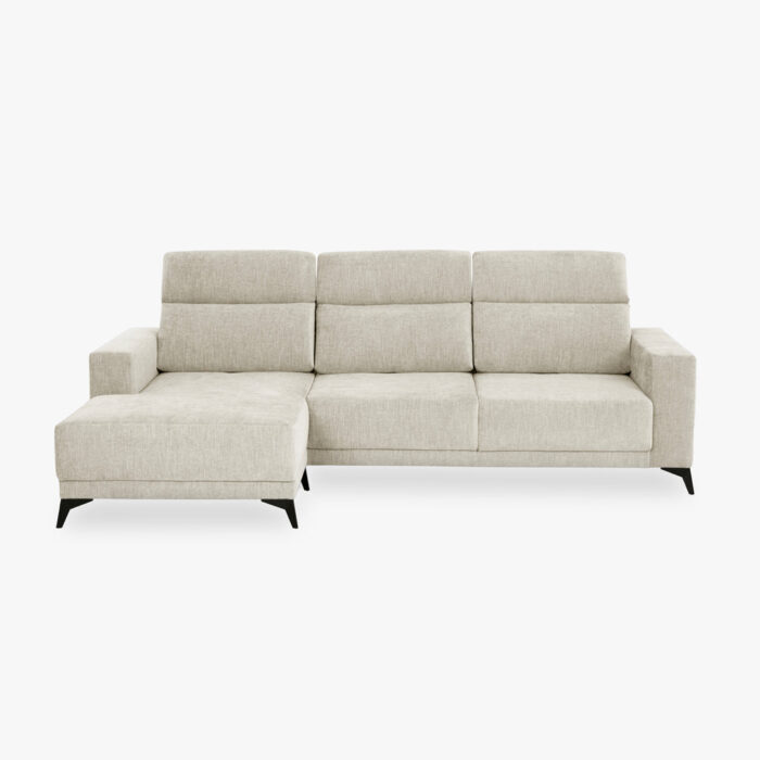 Canapé chaise longue gauche beige BARDEM – Image 1