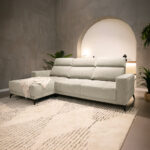 Canapé chaise longue gauche beige BARDEM – Image 2