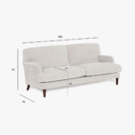 Canapé 3 Places Taupe/Beige SPENCER – Image 5