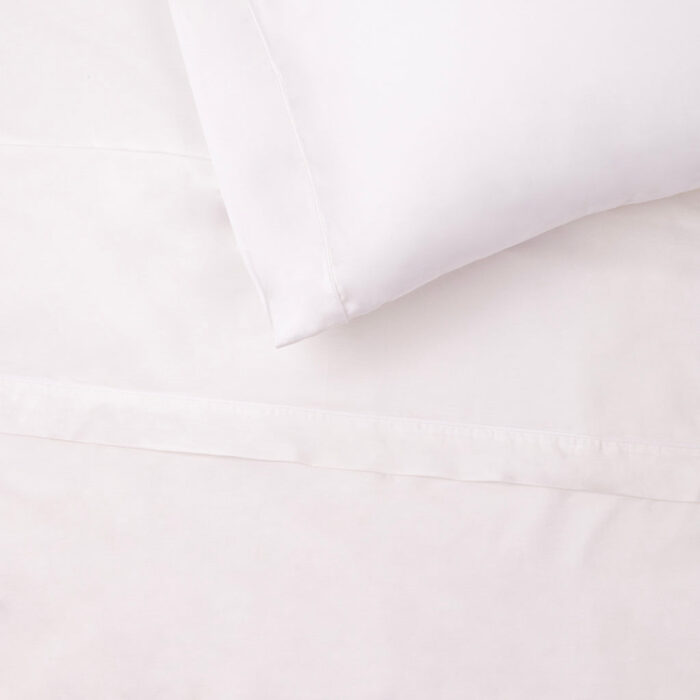 Taie d'Oreiller de Couchage Coton Percale Blanc 45x100 SAMOA – Image 2