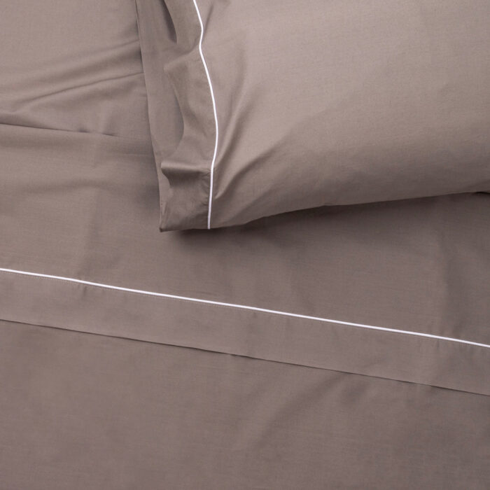 Taie d'oreiller en Coton Percale Gris 50x65 SAMOA – Image 3