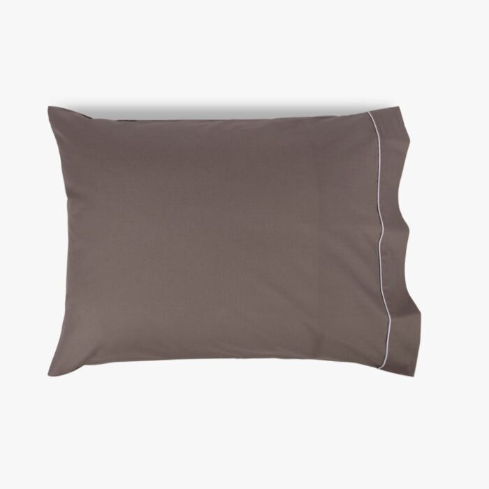 Taie d'oreiller en Coton Percale Gris 50x65 SAMOA – Image 1