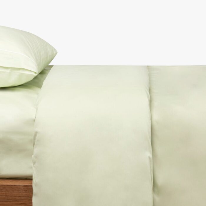Housse de Couette Coton Percale Vert 240x220 SAMOA – Image 1