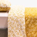 Housse de Couette Fleurs Jaune 140x220 BACKYARD