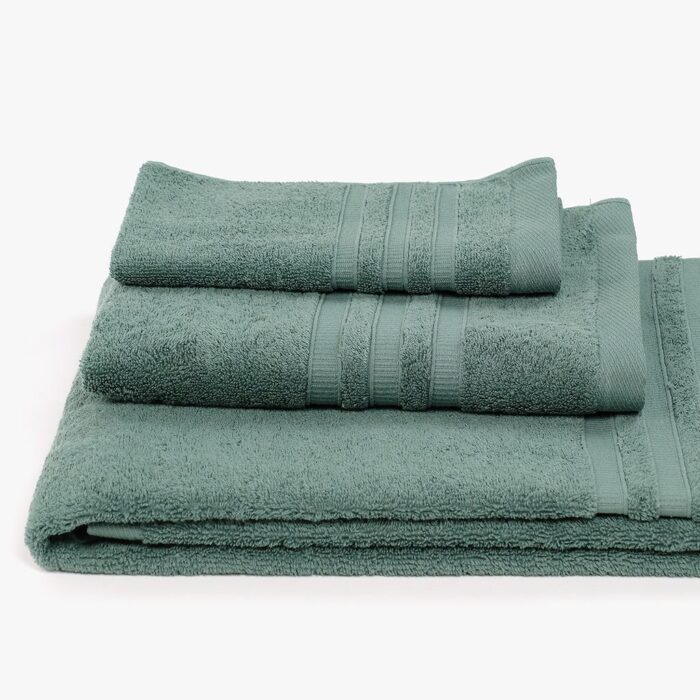 Serviette de Bain Coton Vert Foncé 4EVERYDAY – Image 1