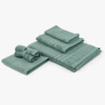 Serviette de Bain Coton Vert Foncé 4EVERYDAY – Image 3