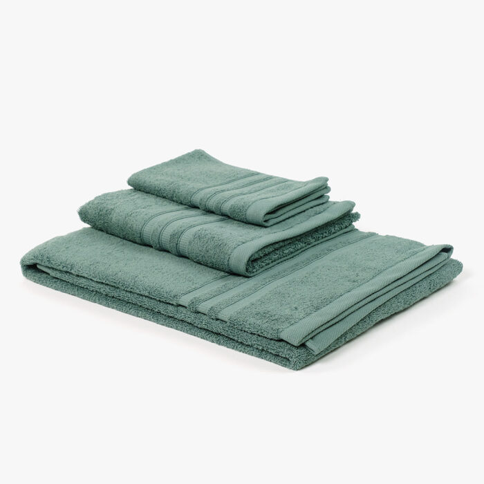 Serviette de Toilette Visage Coton Vert Foncé 4EVERYDAY – Image 2