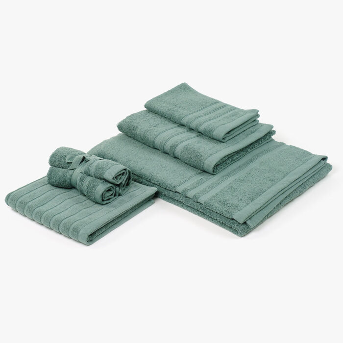 Serviette de Toilette Visage Coton Vert Foncé 4EVERYDAY – Image 4