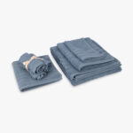 Serviette de Toilette Visage Coton Bleu 4EVERYDAY – Image 3