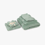 Ensemble de Serviettes Coton Vert Clair FIVE STARS - Image 3