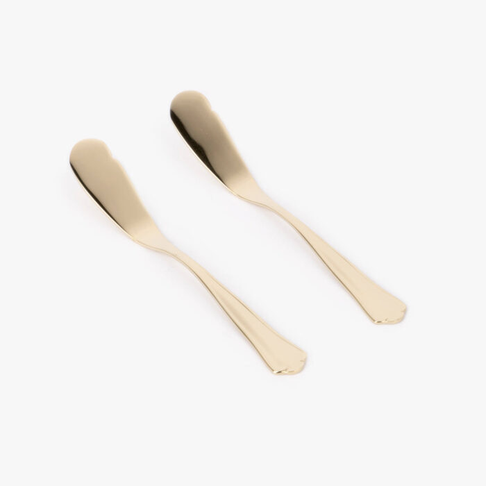 Ensemble 2 Spatules en Acier Inoxydable Doré MARIE – Image 1