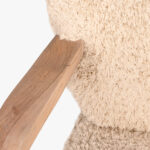 Fauteuil Coton Naturel avec Accoudoirs en Bois VERDI – Image 4