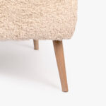 Fauteuil Coton Naturel avec Accoudoirs en Bois VERDI – Image 5