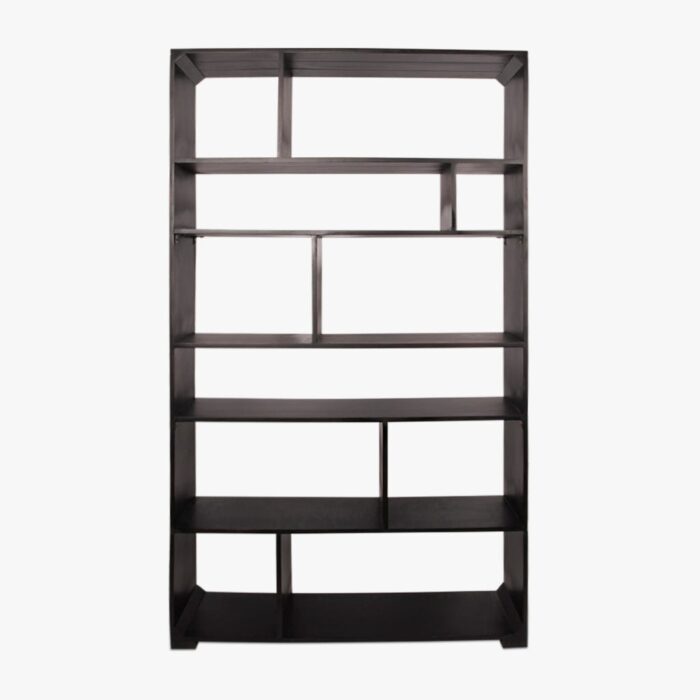 Étagère en Bois Noir avec Tablettes SARAMAGO – Image 1