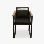Fauteuil en Métal et Corde Noir ALL BLACK – Image 3