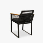 Fauteuil en Métal et Corde Noir ALL BLACK – Image 4