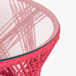 Table d'appoint en métal et corde rose PANTAI – Image 3