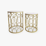 Ensemble de 2 Tables d'Appoint Rondes LAPITEC