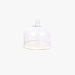 Cloche à gâteau en marbre blanc avec cloche en verre MARBLE – Image 2