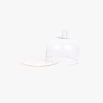 Cloche à gâteau en marbre blanc avec cloche en verre MARBLE – Image 3