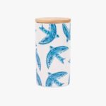 Pot avec couvercle en bambou BLUE BIRD