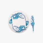 Plat à Gâteau avec Spatule BLUE BIRD