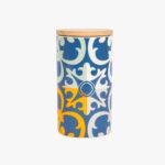 Pot Bleu avec Couvercle en Bambou AZULEJO