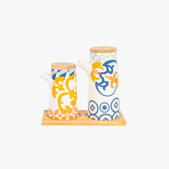Huiliers & vinaigriers avec Base en Bambou AZULEJO – Image 1