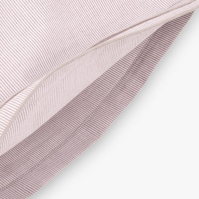 Taie d'oreiller en coton rayures beige 50x65cm GRÀCIA – Image 3