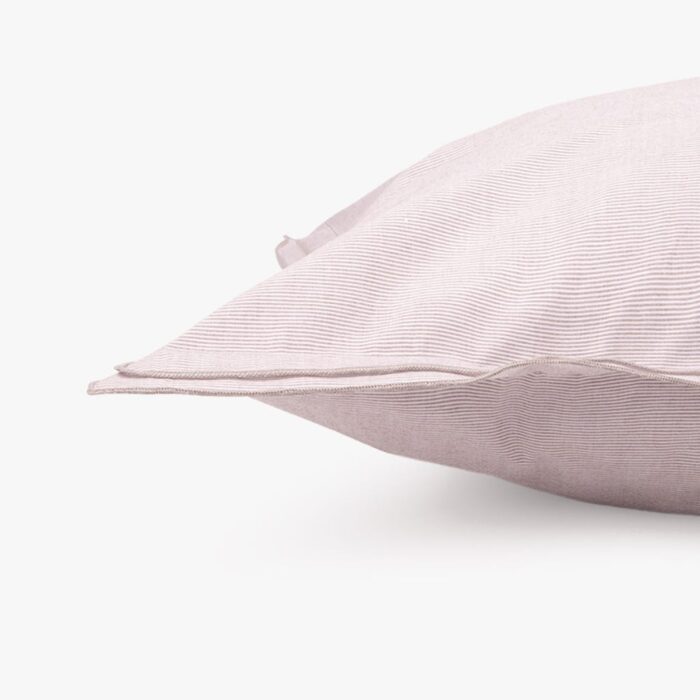 Taie d'oreiller en coton rayures beige 50x65cm GRÀCIA – Image 4