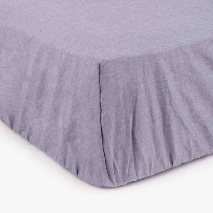 Drap-housse blanc - Lit 80 (80x200+30cm) GRÀCIA – Image 1