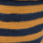 Panier Tressé Rayures Bleu et Jaune LA PAZ – Image 2