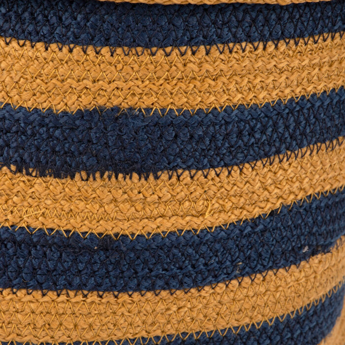 Panier Tressé Rayures Bleu et Jaune LA PAZ – Image 2