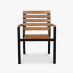 Chaise en Métal Noir et Bois ETOSHA – Image 3