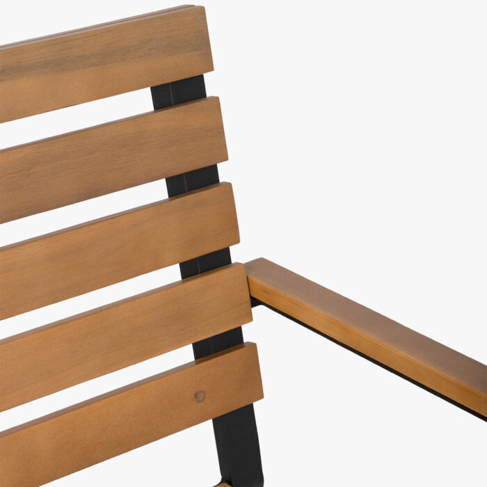 Chaise en Métal Noir et Bois ETOSHA – Image 5